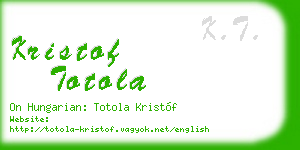 kristof totola business card